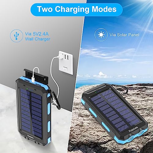 Solar Charger, 38800mAh Portable Solar Power Bank IPX5 Waterproof With