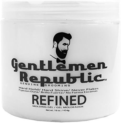 Gentlemen Republic 16oz Grooming Hard Hold Shine Mold Hair Styling Gel by Gentlemen Republic