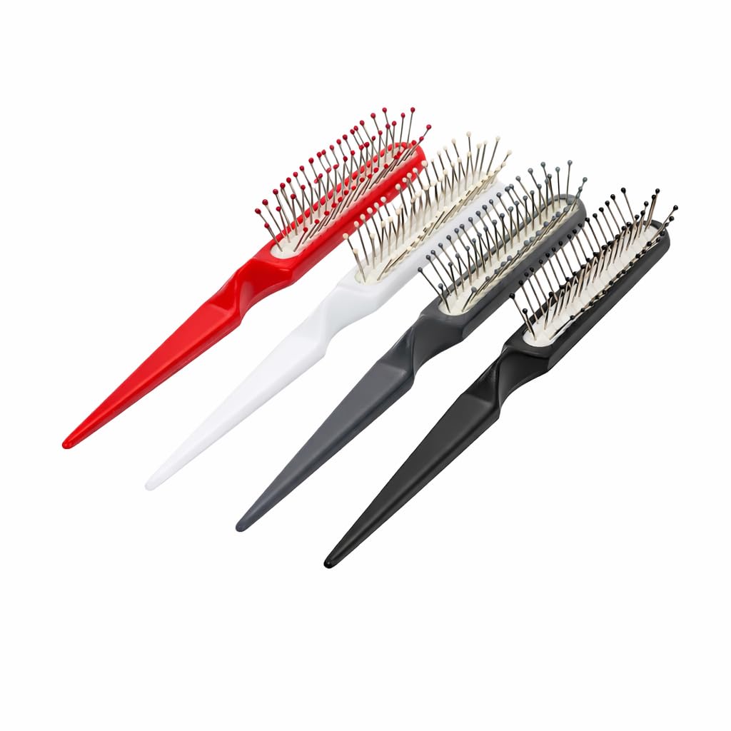 LUTTMANN® brushes in 4 colours for wigs, extensions, hairpieces, toupets synthetic hair and real hair (black)