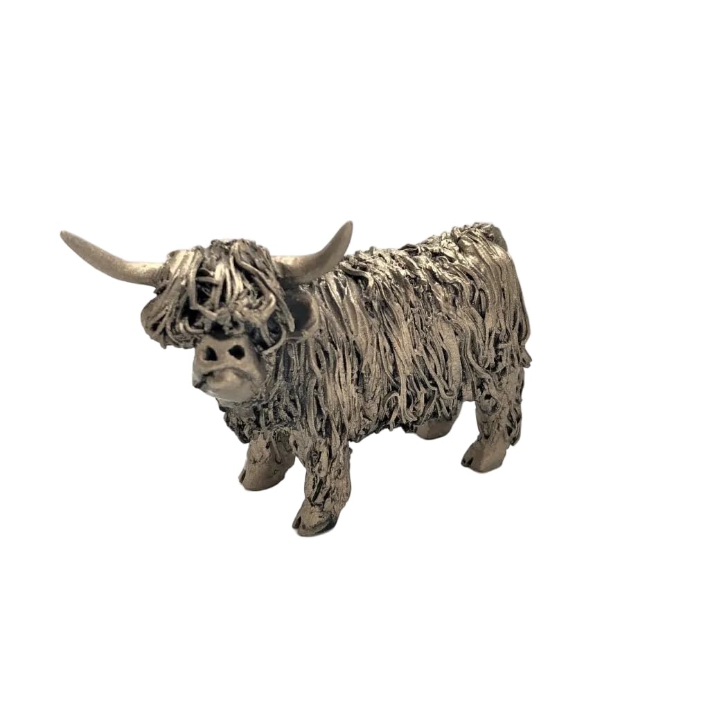 VB076 Resin Sculpture Highland Cow Standing Junior 10x14cm /4"x5"