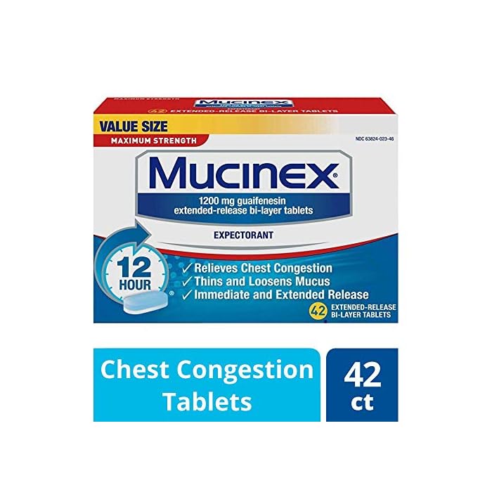 Chest Congestion Mucinex Maximum Strength 12 Hour Extended Release Tablets