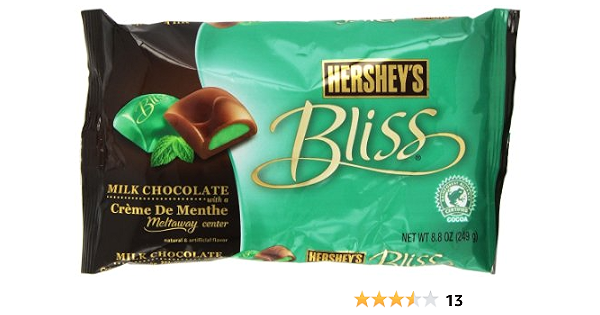 Hershey's bliss creme de menthe meltaway center Milk chocolates,10000046 (034000149155)