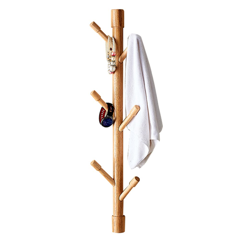 Perchero de recibidor pared madera en vertical | Percheros de pared