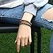 Wrap Bead Tribal Leather Woven Stretch Bracelet - 2 Pcs Boho Hemp Linen String Bracelet for Men Women Girls …