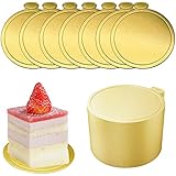 YYaaloa 3.15 Inch Mini Round Golden Cake Boards 100pcs