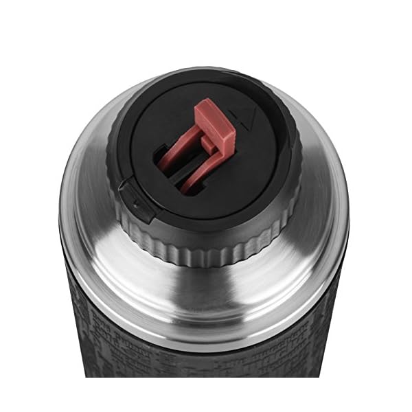 Emsa Senator Isolierflasche 515714 | KapazitÃ¤t: 1,0 L | 100 Prozent dicht | Silikonmanschette | Safe Loc Verschluss | 12h heiÃ oder 24h kalt | Schwarz – Bild 6