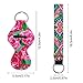 6 pcs Chapstick Holders with 6 pcs Keychains, FineGood Neoprene Lipstick Protective Cases Cover Portable Balm Holders, with Neoprene Wristlet Lanyards