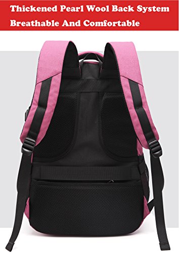 Anti-theft Laptop Backpack, Loaged Business Bags with USB Charging Port Water Resistant School Bookbag for College Travel Backpack for 15.6-Inch Laptop and Notebook (Purple)
