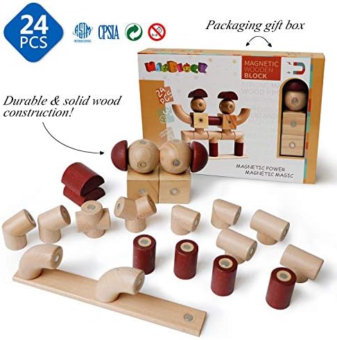Magnetic Wooden Blocks - Magnet Toys 