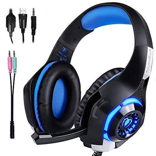 Gaming Headset, ARINO Gaming Headphone with MIC for PS4 Xbox One PC Laptop Tablet Mac Smart Phone 3.5MM LED Comfort Noise Reduction Crystal Clarity