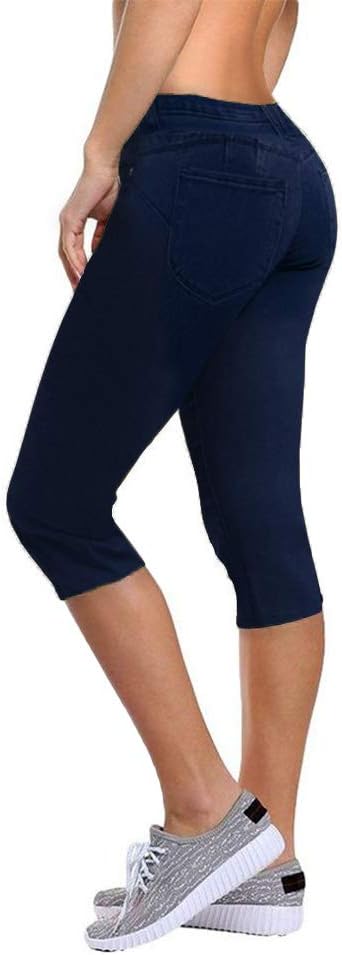 Hybrid & CompanyHybrid Women's Butt Lift Super Comfy Stretch Denim Capri Jeans