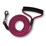 Strong Dog Leash with Padded Handle for Large and Medium Dogs – DynamicComfort Climbing Rope Pet Lead - 4 FT or 6 FT for the Perfect Amount of Control - Reflective Leash for Night Safety by ATLIN