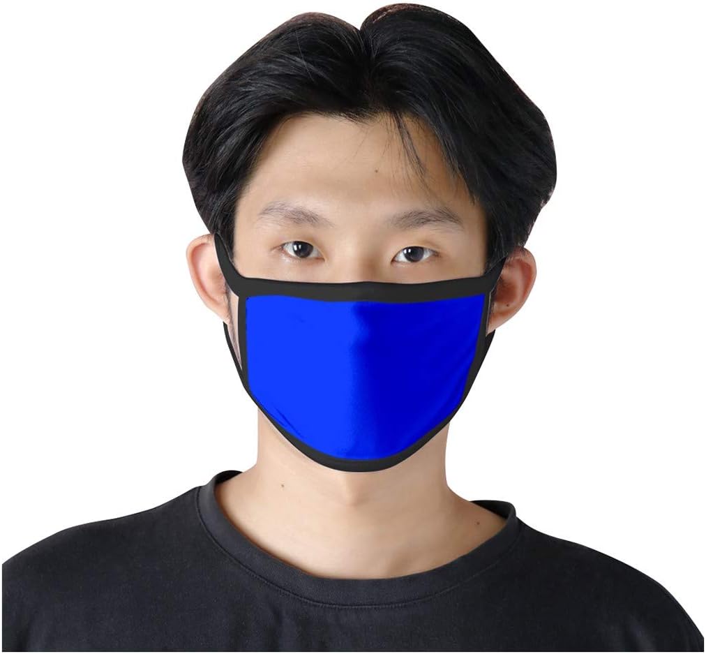 TIFIY Unisex Men Women Outdoor Ski Cycling Bike Anti Dust Mouth Mask Washable Reuse Face Mask Cotton Protection Masks (One Size, Blue)