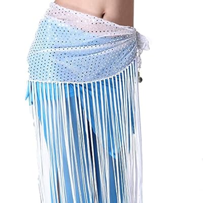 ZLTdream Women's Belly Dance Hip Scarf Highlights cloth With Long Tassels ZLTdream Women's Belly Dance Hip Scarf Highlights cloth With Long Tassels