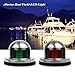 DDSKY Boat Navigation Lights 12V Stainless Steel Marine Yacht Lights LED Bow Side Lights Pontoons Sailing Signal Lights One Pair (Red&Green)