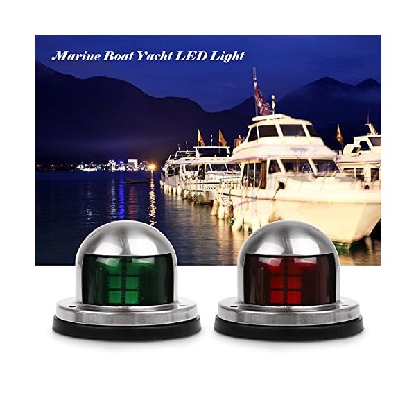 DDSKY-navigation-lights-Stainless-Steel-12V-Marine-Boat-Yacht-Light-LED-Bow-Navigation-Side-Lights-Pontoons-Sailing-Signal-Light-One-Pair-Red-Green
