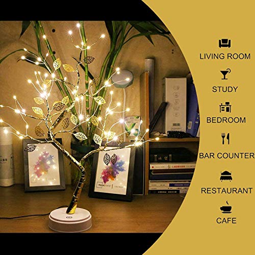 2021 Upgrade LED 108 Copper Wire Tree,Desktop Bonsai Tree Light