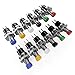 INTERACTIVIA - Solder-Free Miniature Momentary Push Button Switches SPST … (+12 Pack N.O. Multicolor Off-(ON) RGBYKW)