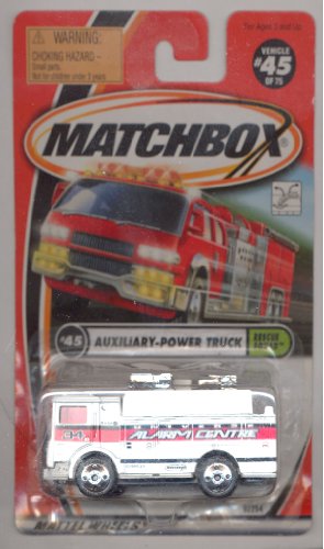 Matchbox 1999-45/75 Rescue Squad WHITE Auxiliary-Power Truck 1:64 Scale