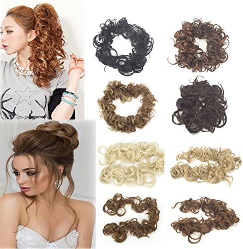 Wrap Around Long 32" Bendable Hair Piece Updo Twirl Messy Bun Beehive Extension Hair Piece Bun Scrunchie