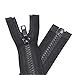 YaHoGa 2PCS #5 27 Inch Separating Jacket Zippers for Sewing Coats Jacket Zipper Black Molded Plastic Zippers Bulk (27" 2pc) primary