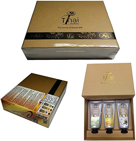 Triple Collection Hand Cream Gift Set (Virgin Coconut Oil, Mango e Riso, Lemongrass) BUY 2 GET 1 FREE, Natural Home SPA Aroma & Skincare, concentrated cream with Shea butter and natural extracts