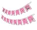 Kitty Cat Pink Kitten Happy Birthday Party Banner Decoration (Includes 23ft Ribbon)