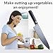 Chef Knife, High-carbon Stainless Steel Blade 8-Inch Kitchen Knife Multipurpose Chefs Knives with Sharp Straight Edge for Chopping, Mincing, Slicing and Dicing (Silver2)