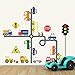 decalmile Car Transportation Road Wall Decals Traffic Road Sign Education Kids Wall Stickers Childrens Room Classroom Wall Decor