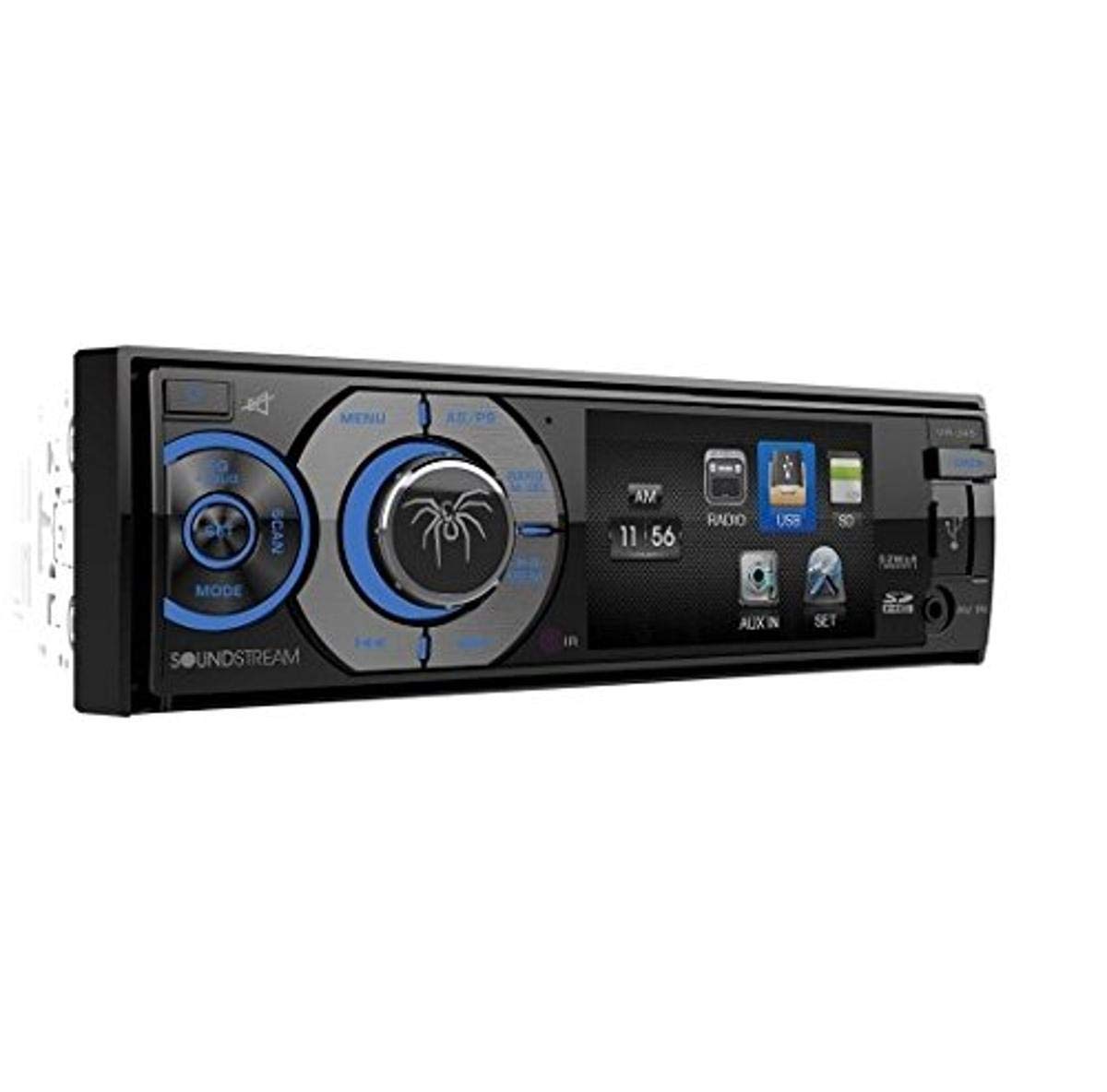 Soundstream VR 345B Single DIN A V Source Unit with Detachable 3 4" LC | amzdealz