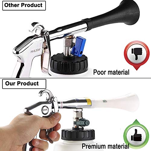 CPROSP Car Cleaning Gun Interior Washing Air Blow Gun Automotive Air Pulse Cleaning Equipment High Pressure Foamaster Nozzle Sprayer with 1L Foam Bottle - Thumbnail 2
