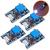 Icstation MT3608 Mico USB DC 2V-24V to 5V-28V 2A Boost Converter, Voltage Regulator, Booster, Step Up Power Supply Module 3.3V 5V 6V 9V 12V to 5V 6V 9V 12V 24V (Pack of 4)