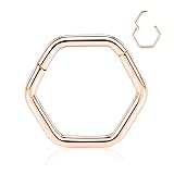 PEAKLINK Helix Ring Nose Ring Hoop Rose Gold Conch