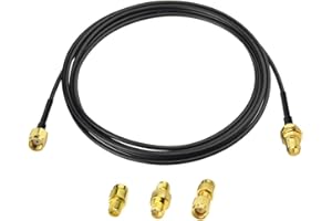 Superbat WiFi Antenna Extension Cable 10ft 3m RP-SMA Male to RP-SMA Female RG174 Cable Kit for WiFi Router Wireless Network C