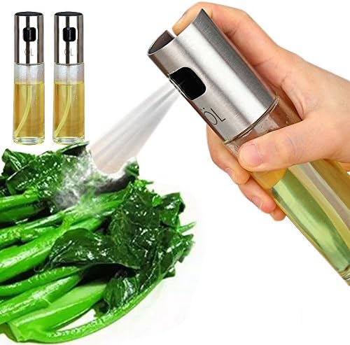 Portable Olive Oil Sprayer Grill Cooking Oil Trigger Sprayer Bottle for BBQ/Cooking/Vinegar Glass Stainless Bottle