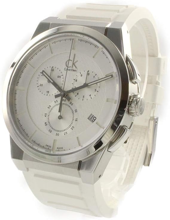 Amazon カルバンクライン Calvin Klein Ck メンズ ダート シルバー ホワイトラバー 白い時計 K2s371l6 腕時計 並行輸入品 メンズ腕時計 腕時計 通販