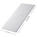Natural Rubber Mildew Resistant Non Slip Bath Mat 15 W x 33 L Inches,Fits Any Size Bath Tub(White)