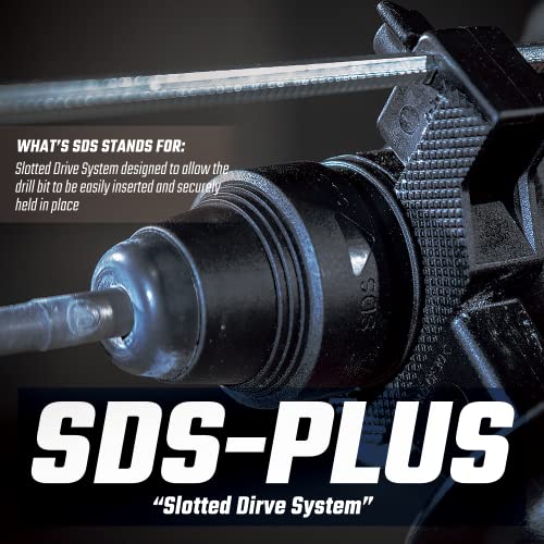 DongCheng 20V Max bürstenloser Bohrhammer Akku Schlagbohrmaschine Schlagenergie 2,7 J mit 4 SDS Plus Wechselfutter, 4 Ah Batterie und 2 A Ladegerät DCZC04-24 (EA-03)