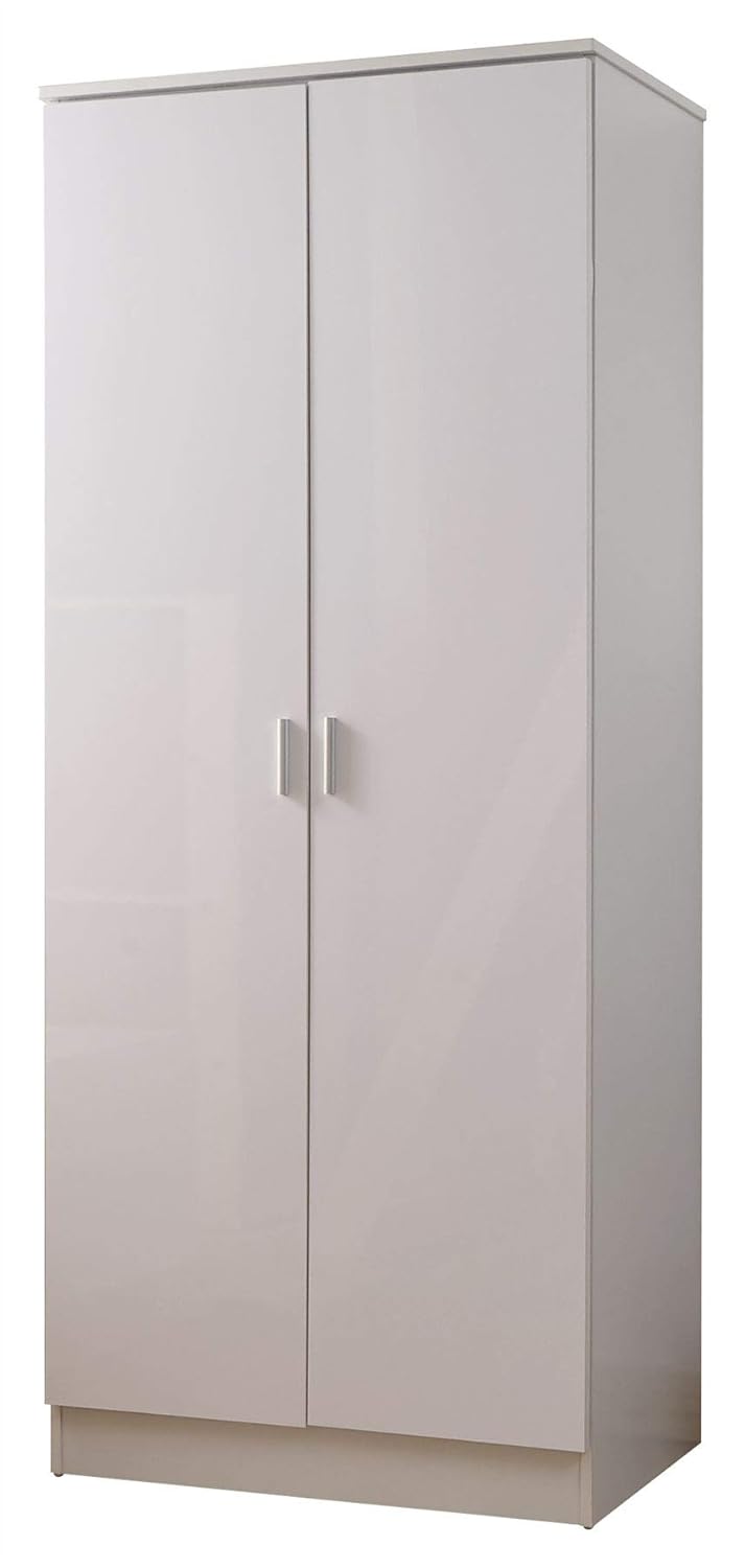 Melbourne 2 Door Plain Wardrobe Bedroom Furniture White White