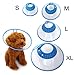 Mogoko Recovery Collar Cone for Dogs and Cats Clear Padded E-Collar with Breathable Soft Edge（Blue;XL Size）