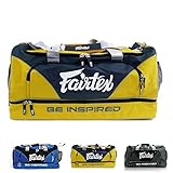 Fairtex Gym Bag Gear Equipment Color Blue or Gray or Yellow for Muay Thai, Boxing, Kickboxing, MMA