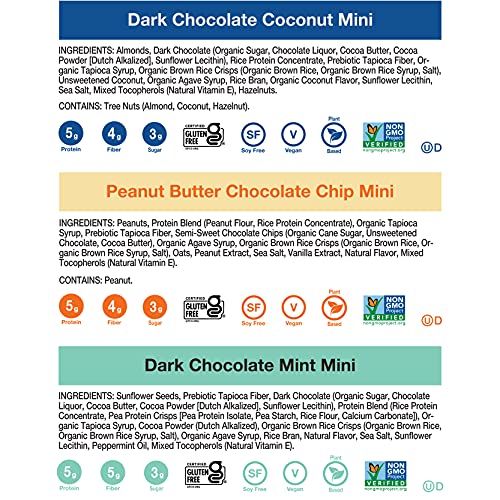 Zing Bars Plant Based Protein Bar Minis, 100 Calorie, Vegan, Gluten
