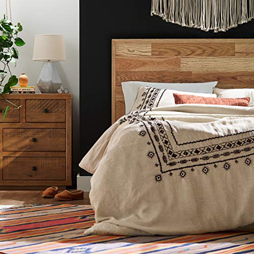 Amazon Brand Rivet Mid Century Modern Diamond Cut Concrete Bedside Table Desk Lamp With Light