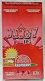 1 Box Juicy Jay's 1 1/4 Rolling Papers - Raspberry - 24 Packs / 1 Full Box