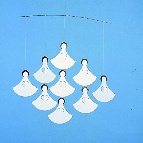 Flensted Mobiles Angel Chorus (9 Angels) Hanging Mobile - 14 Inches Cardboard
