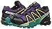 Salomon Women's Speedcross 4 GORE-TEX Trail Running Shoes, Acai/Deep Peacock Blue/Sulphur Spring, 8 D US