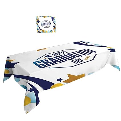 Amazon Com Warm Family Washable Tablecloth Graduation Happy
