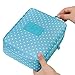 JIARUO Multi-function Makeup Cosmetic Bag Toiletry Travel Kit Organizer (blue dots)
