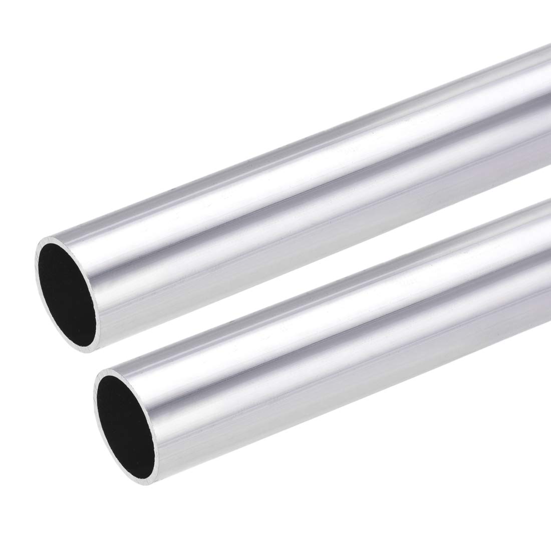 sourcing map 6063 Aluminum Round Tube, 28mm OD 25mm Inner Dia 300mm Length Seamless Straight Tubing 2 Pcs