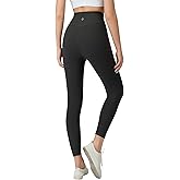 AARYA Women Capri Leggings Ribbed Workout Gym Running Yoga Pants High Waisted 21" Inseam